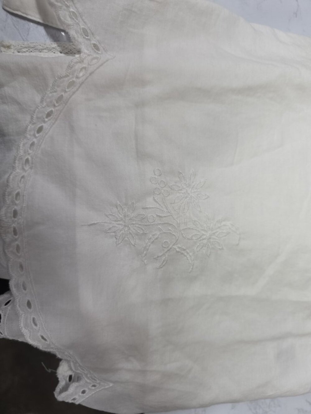 Universal Thread White Button Front Midi Dress XL Cotton Lace Trim Boho.WL299 - Picture 6 of 6